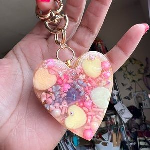 Candy conversation hearts bag charm